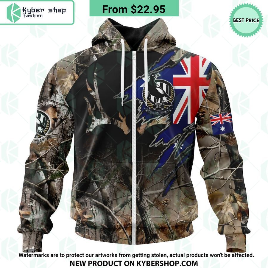 afl collingwood football club camo realtree hunting hoodie 2 866 jpg