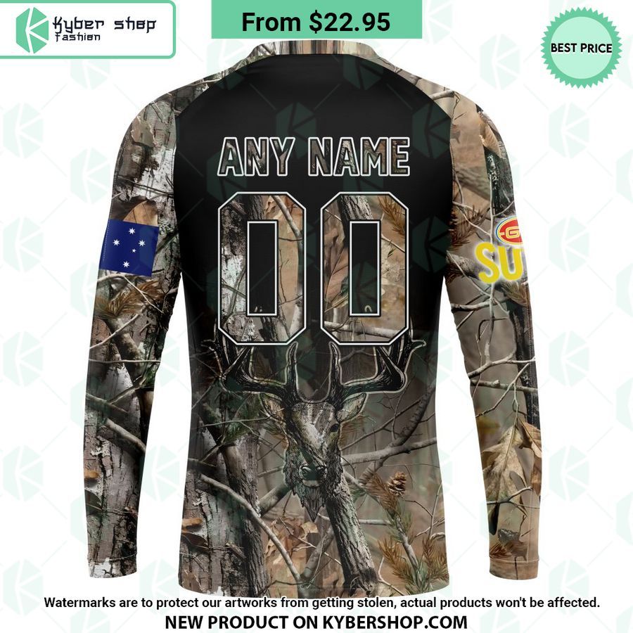 AFL Gold Coast Suns Camo Realtree Hunting Hoodie 7 AFL Gold Coast Suns Camo Realtree Hunting Hoodie You look too weak
