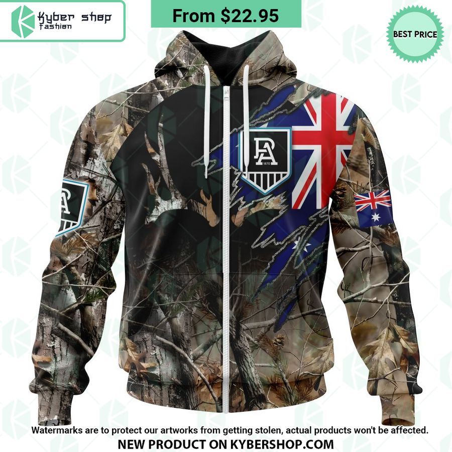 afl port adelaide football club camo realtree hunting hoodie 2 341 jpg