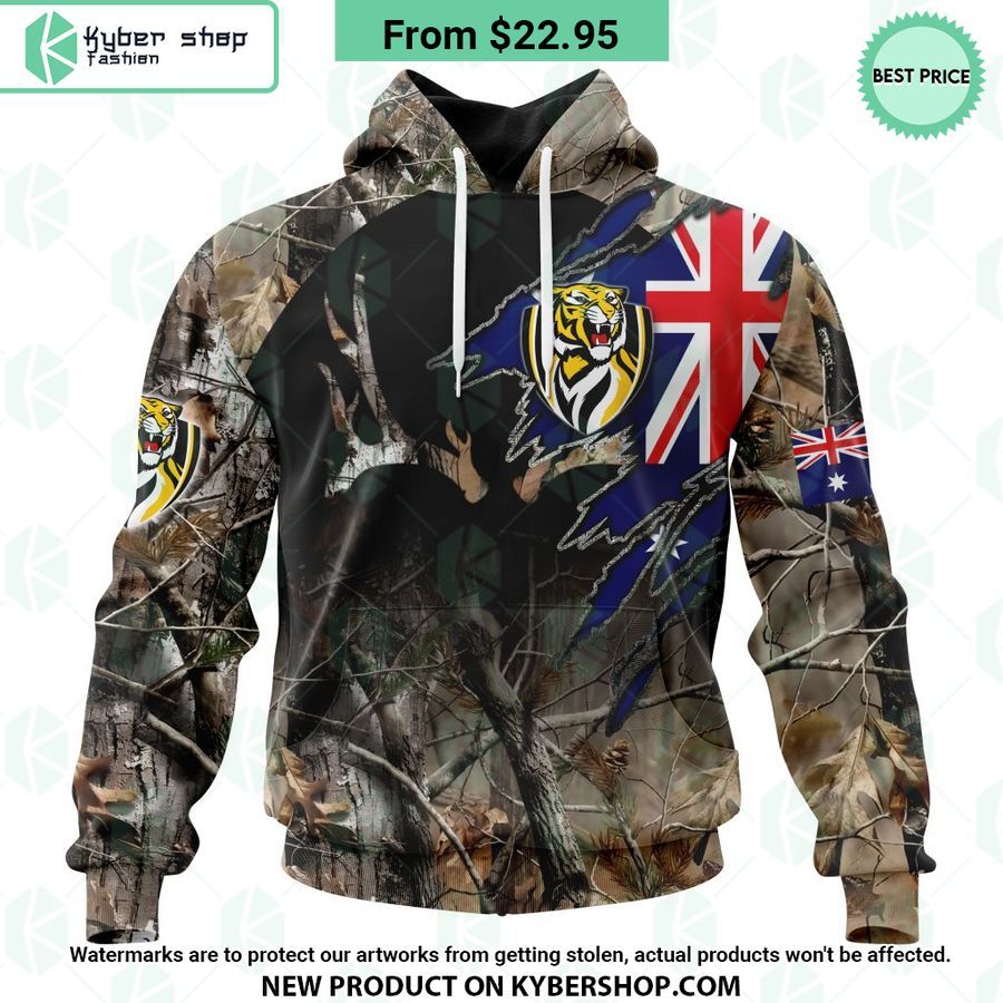 afl richmond tigers camo realtree hunting hoodie 1 457 jpg