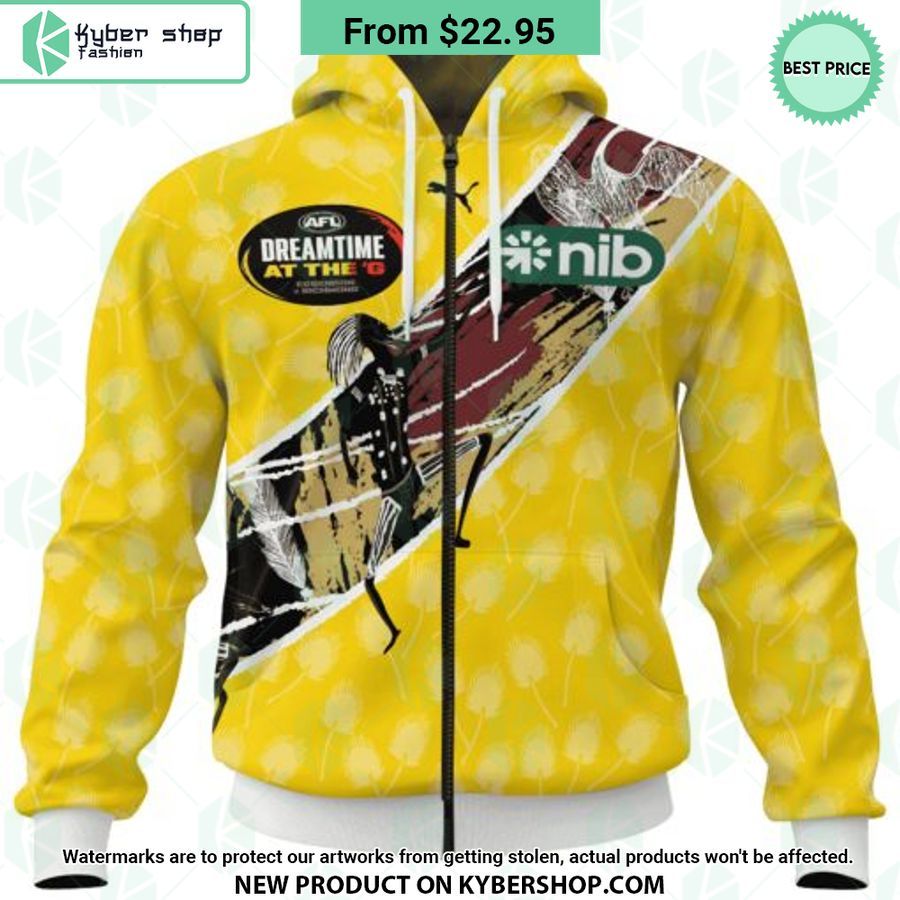 AFL Richmond Tigers Indigenous Design Hoodie You look different and cute