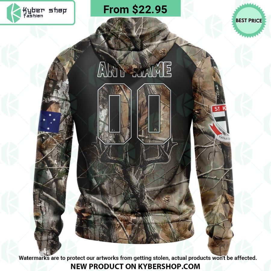 AFL St Kilda Football Club Camo Realtree Hunting Hoodie 3 AFL St Kilda Football Club Camo Realtree Hunting Hoodie It is more than cute