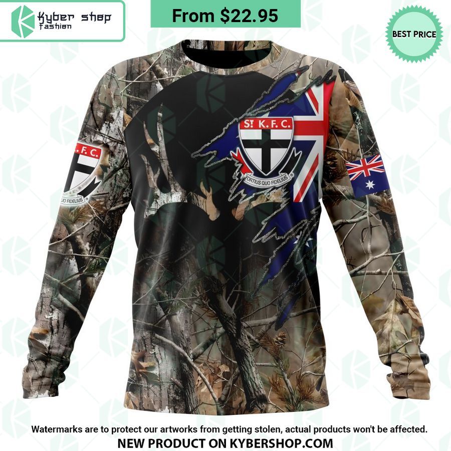 AFL St Kilda Football Club Camo Realtree Hunting Hoodie 6 AFL St Kilda Football Club Camo Realtree Hunting Hoodie Good one dear