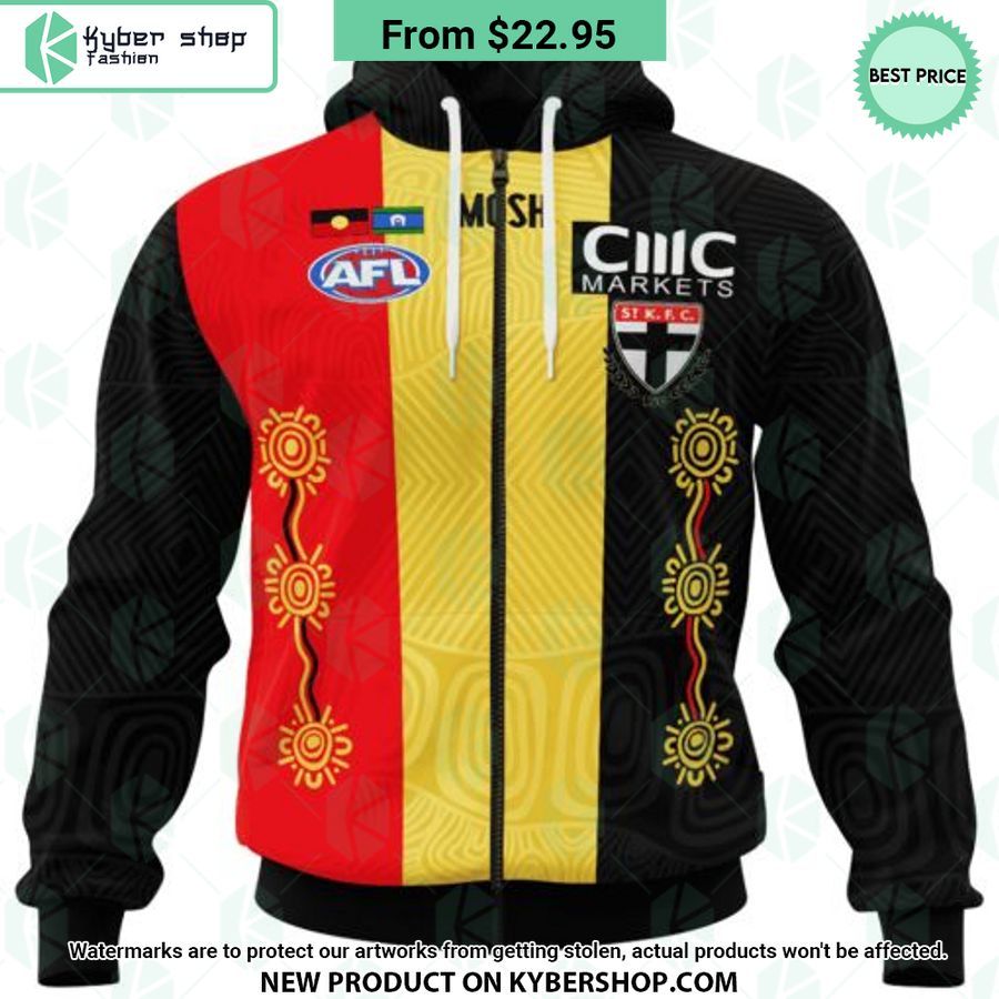 afl st kilda football club indigenous design hoodie 2 82 jpg