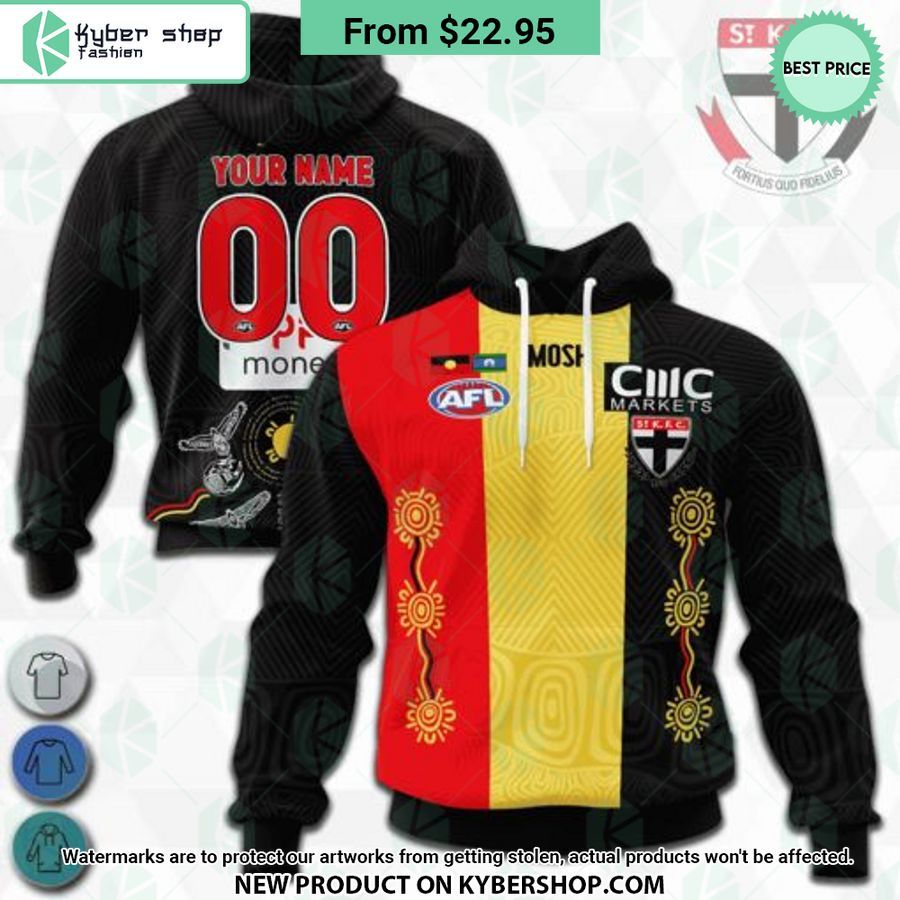 AFL St Kilda Football Club Indigenous Design Hoodie 3 AFL St Kilda Football Club Indigenous Design Hoodie Mesmerising