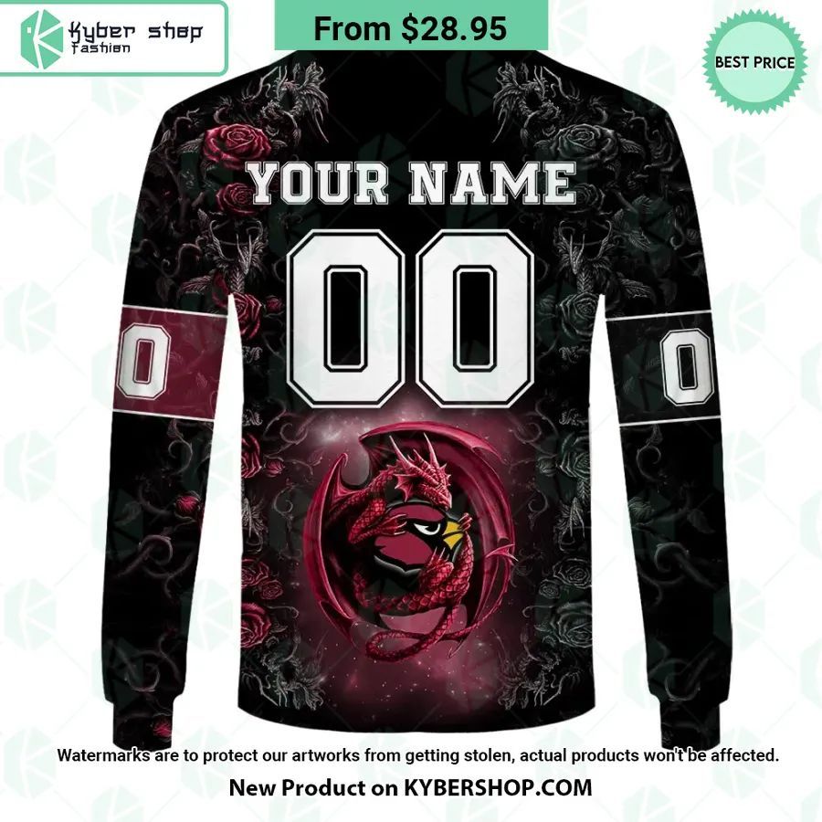 Arizona Cardinals Dragon Rose Hoodie 8 arizona cardinals dragon rose hoodie 7
