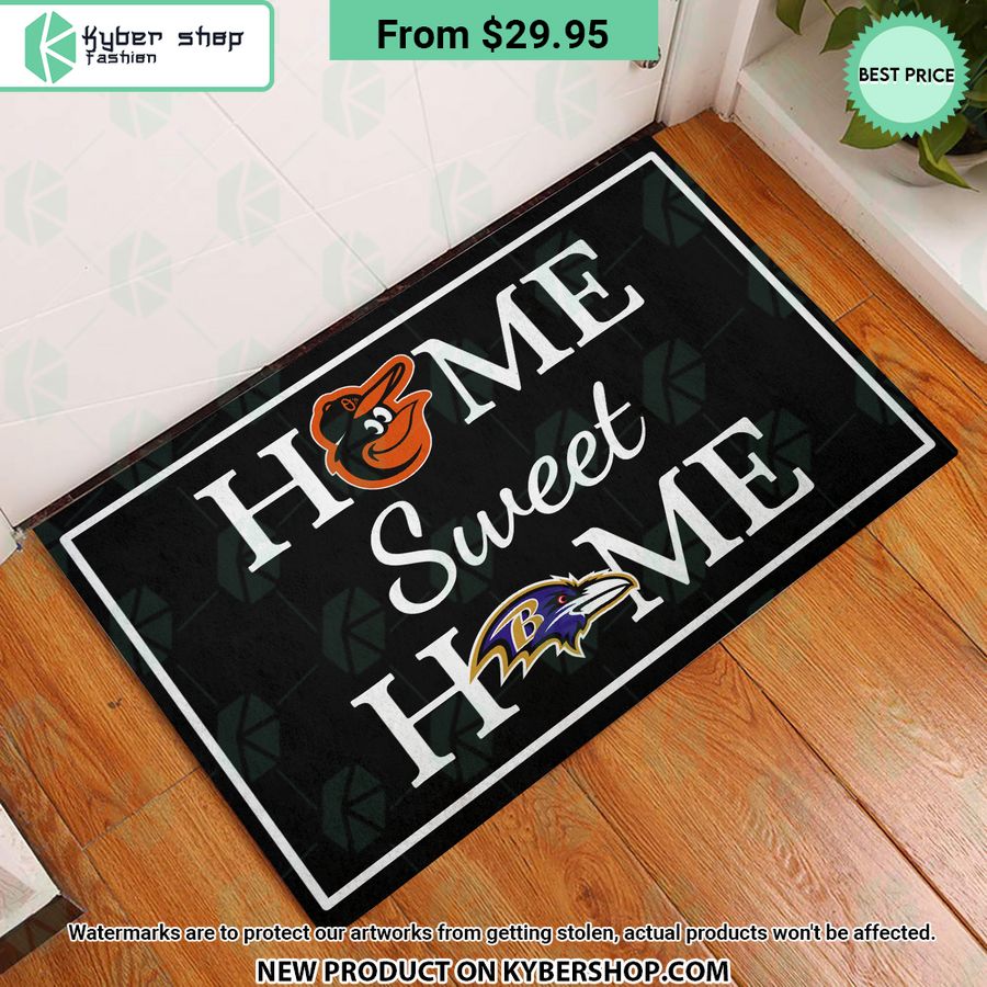 Baltimore Ravens Baltimore Orioles Home Sweet Home Doormat You Look Lazy