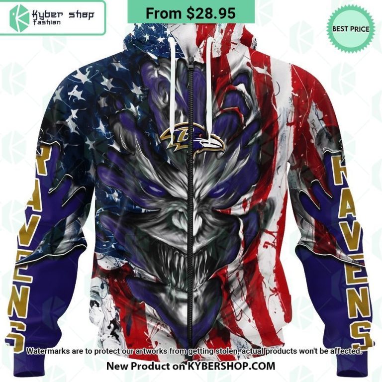 Baltimore Ravens Demon Face US Flag Hoodie 18 baltimore ravens demon face us flag hoodie 3