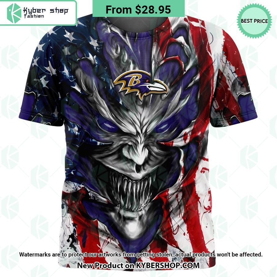 Baltimore Ravens Demon Face US Flag Hoodie 5 baltimore ravens demon face us flag hoodie 4