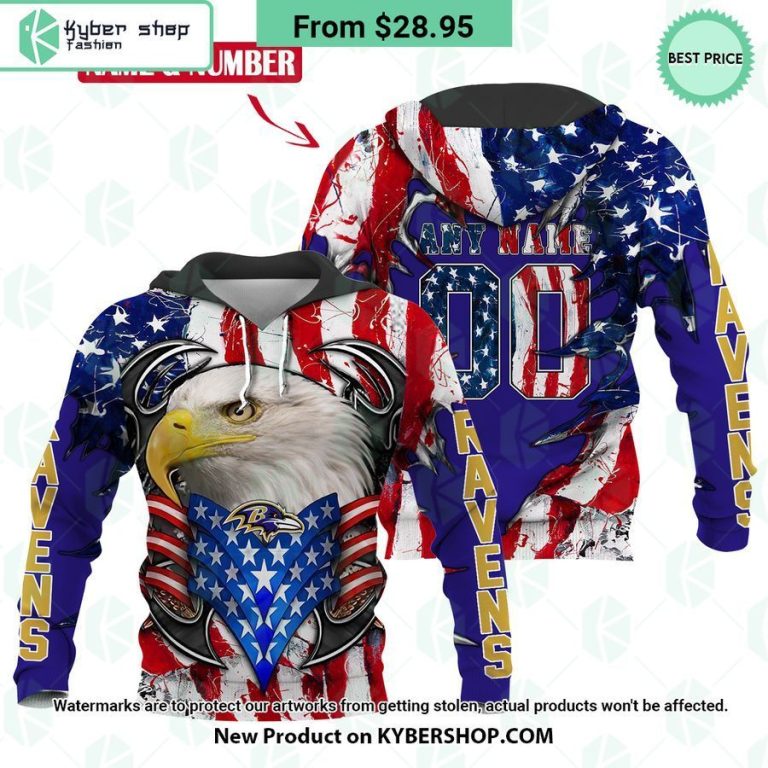 baltimore ravens us flag eagle hoodie 4