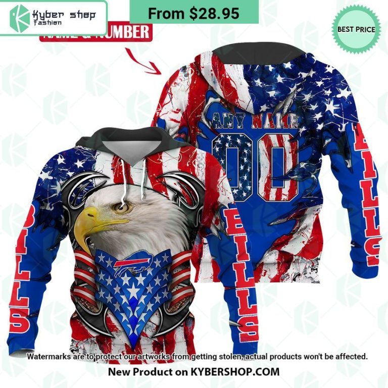 buffalo bills us flag eagle hoodie 4