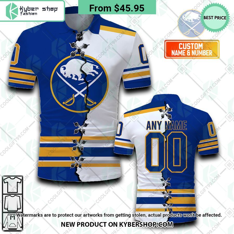 Buffalo Sabres Mix Home Away Jersey CUSTOM Polo Shirt 4 buffalo sabres mix home away jersey custom polo shirt 4 733