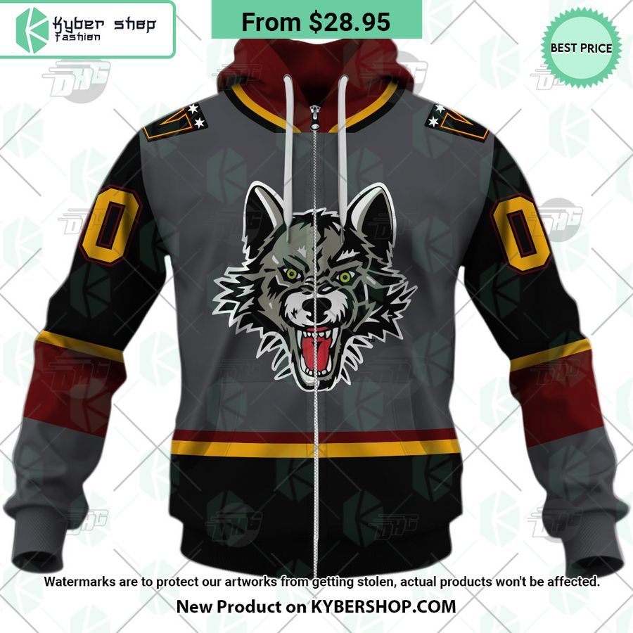 Chicago Wolves Premier Alternate Jersey Hoodie Pic Of The Century