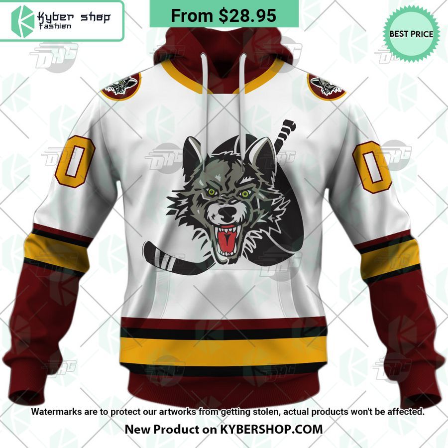 Chicago Wolves Premier Jersey White Hoodie Nice elegant click