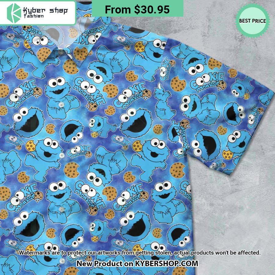 cute cookie monster hawaiian shirt 1 943