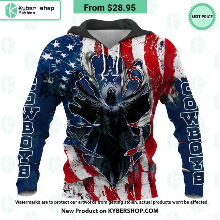 dallas cowboys us flag angel hoodie 4