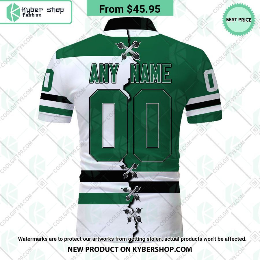 Dallas Stars Mix Home Away Jersey CUSTOM Polo Shirt 3 dallas stars mix home away jersey custom polo shirt 3 382