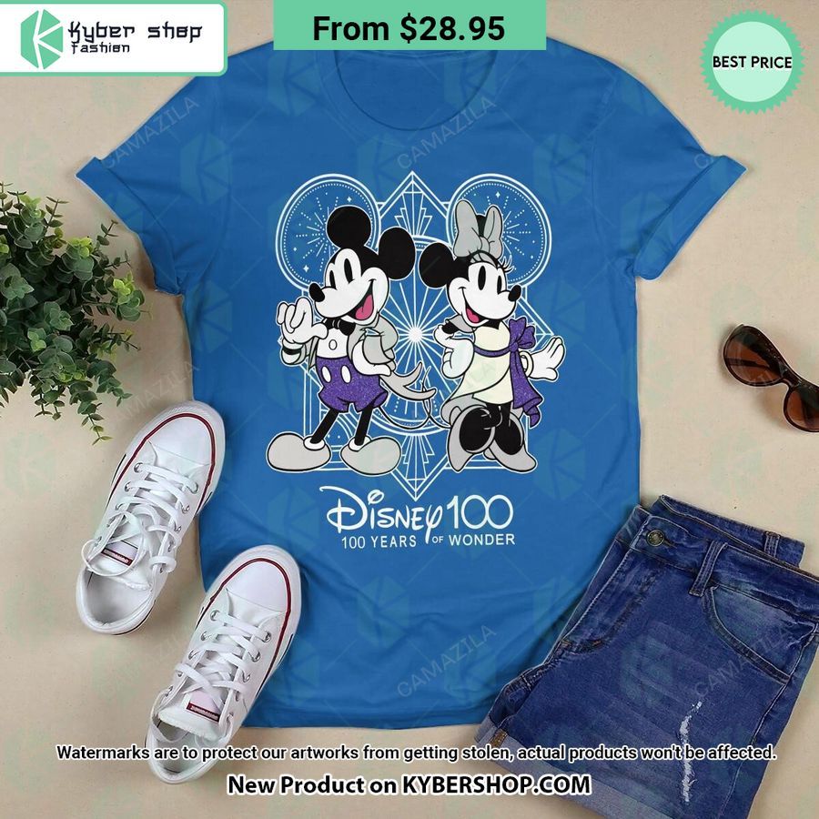 Disney 100 Years of Wonder Mickey Mouse Minnie Mouse T Shirt 10 disney 100 years of wonder mickey mouse minnie mouse t shirt 10 642