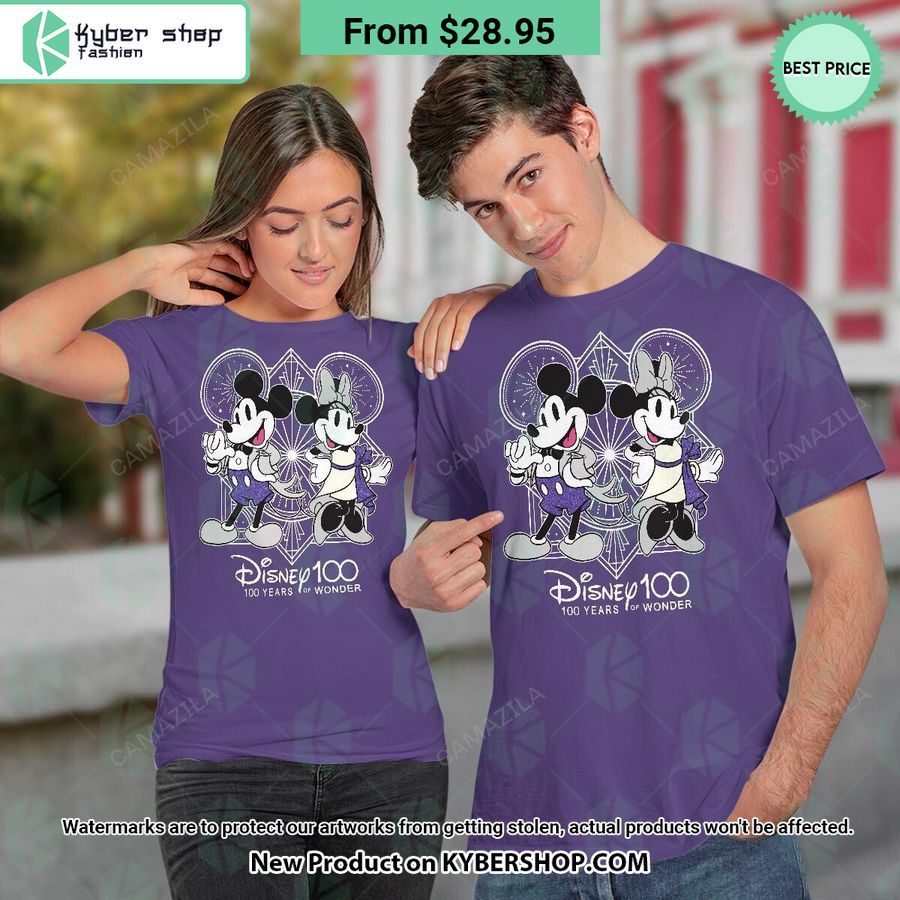 Disney 100 Years of Wonder Mickey Mouse Minnie Mouse T Shirt 3 disney 100 years of wonder mickey mouse minnie mouse t shirt 3 242