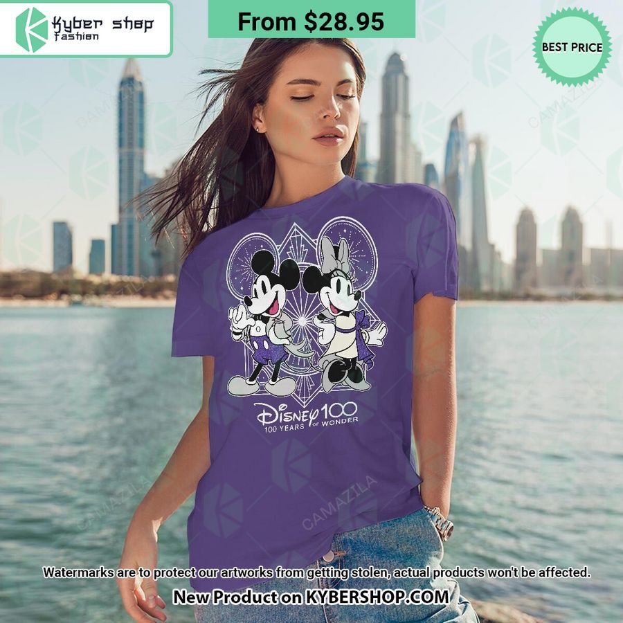 Disney 100 Years of Wonder Mickey Mouse Minnie Mouse T Shirt 4 disney 100 years of wonder mickey mouse minnie mouse t shirt 4 557