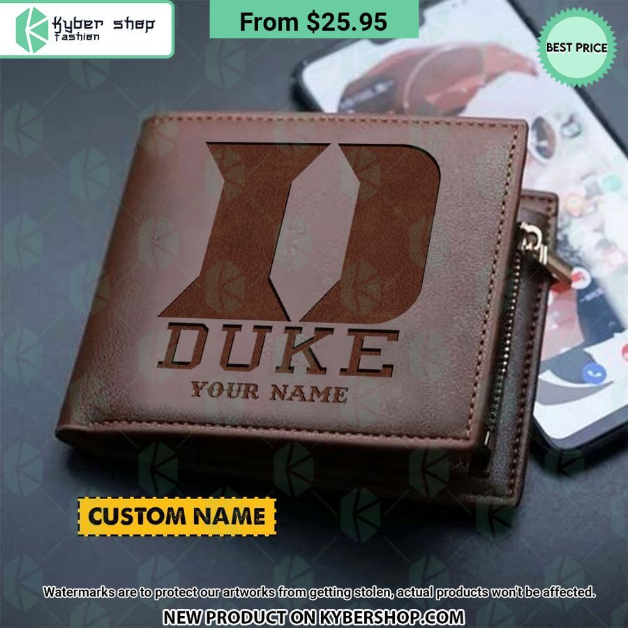 duke blue devils custom leather wallet 1 92
