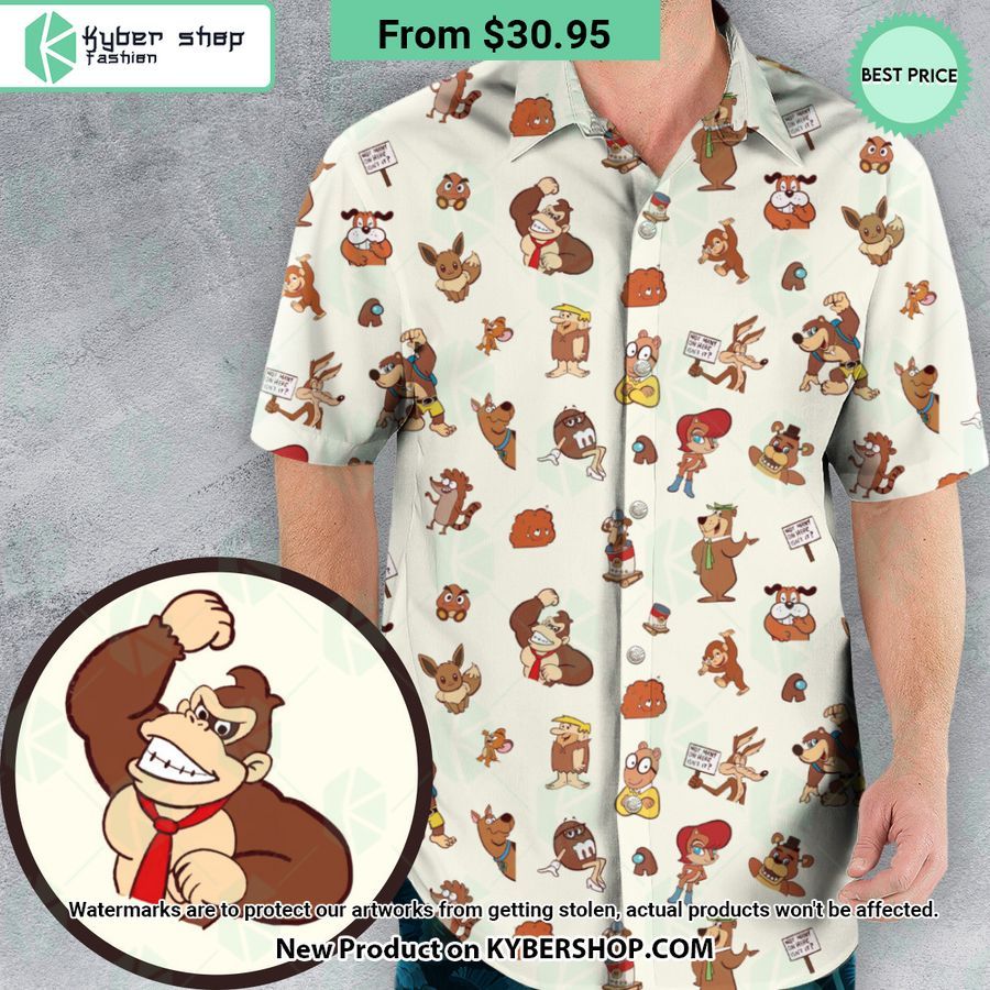 famous cartoon characters in brown hawaiian shirt 1 506