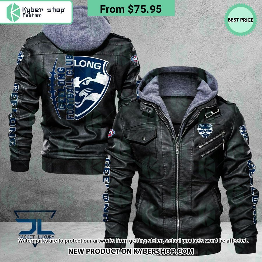 geelong football club leather jacket 1 231