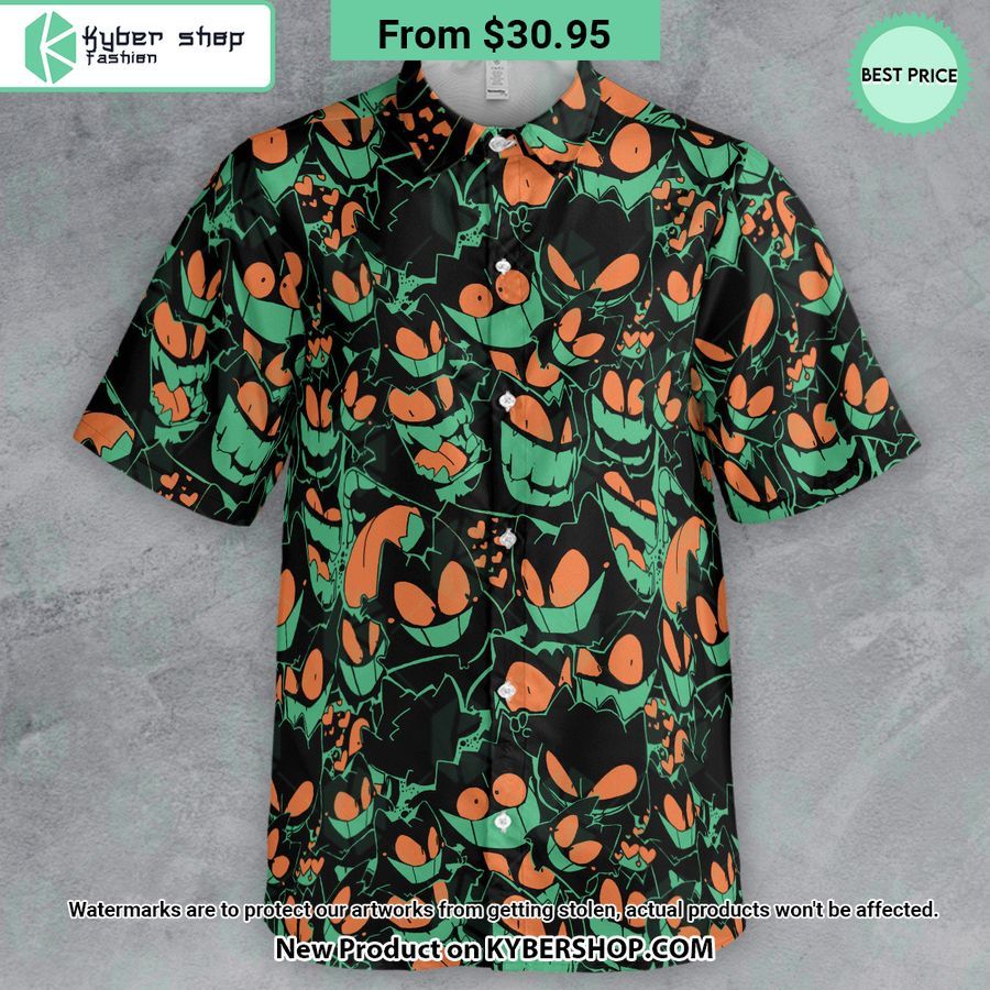 gengar luv patterns hawaiian shirt 2 463