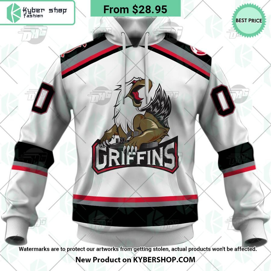 Grand Rapids Griffins Premier Jersey White Hoodie Good click