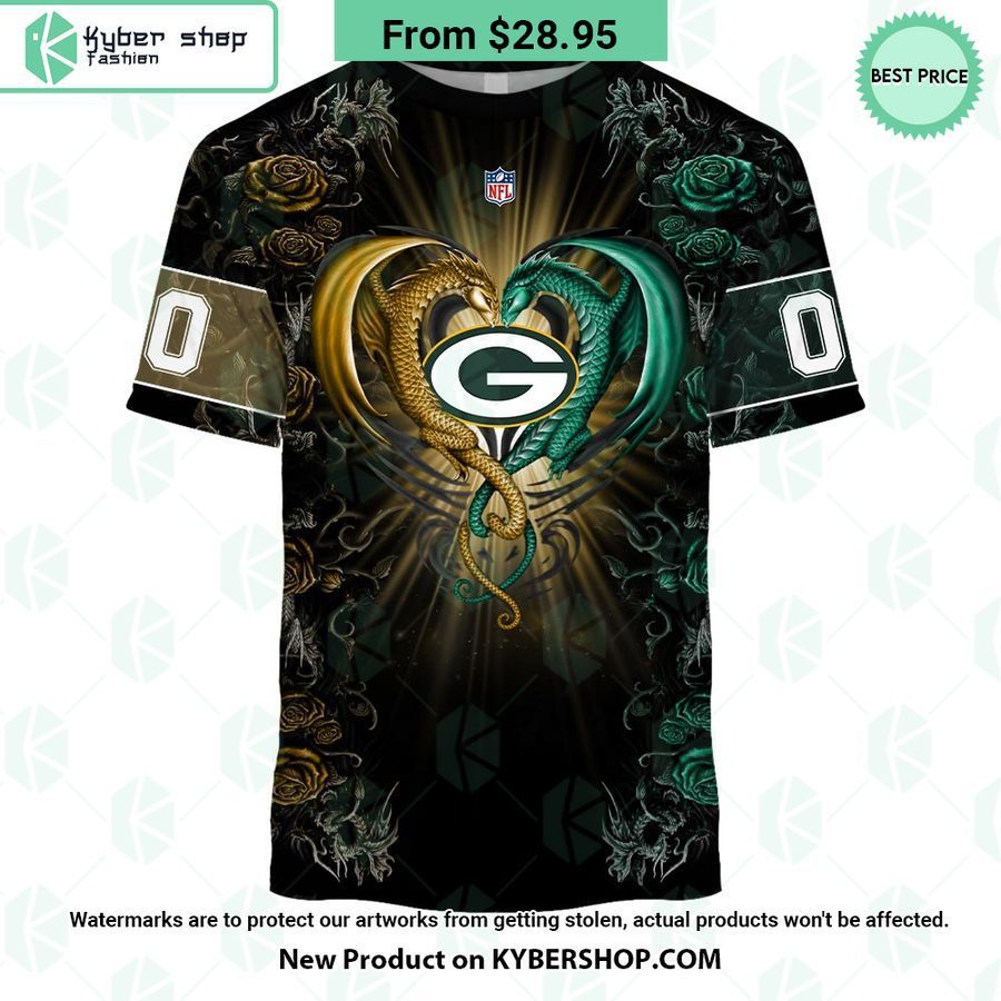 Green Bay Packers Dragon Rose Hoodie 3 green bay packers dragon rose hoodie 2