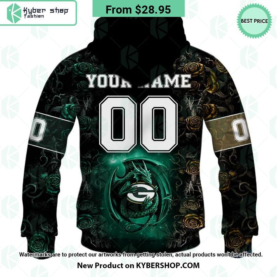 Green Bay Packers Dragon Rose Hoodie 6 green bay packers dragon rose hoodie 5