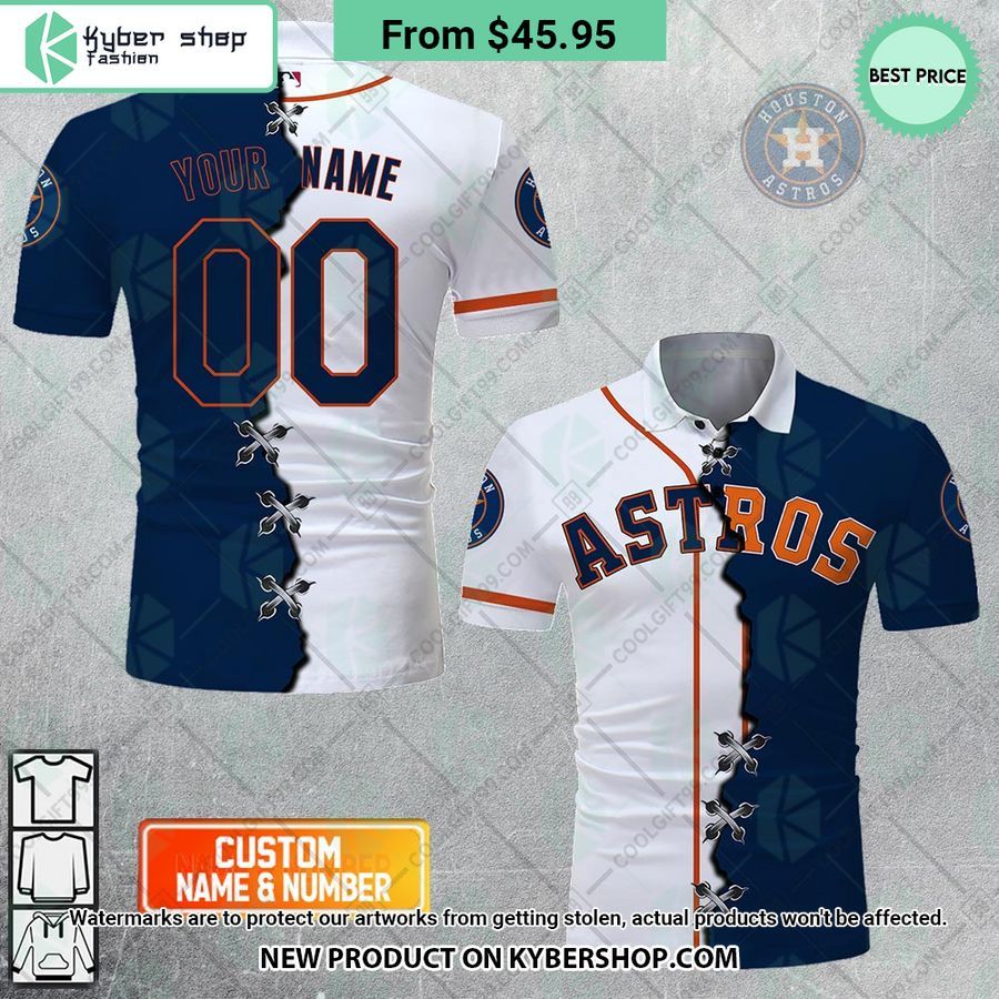 Houston Astros Mix Home Away Jersey CUSTOM Polo Shirt 4 houston astros mix home away jersey custom polo shirt 4 556