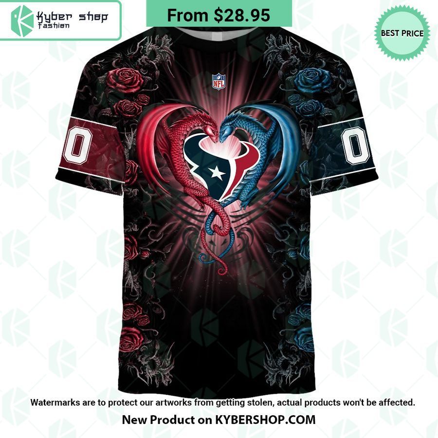 Houston Texans Dragon Rose Hoodie 3 houston texans dragon rose hoodie 2