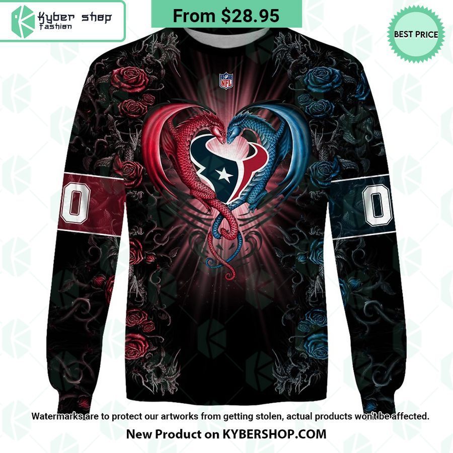 Houston Texans Dragon Rose Hoodie 4 houston texans dragon rose hoodie 3