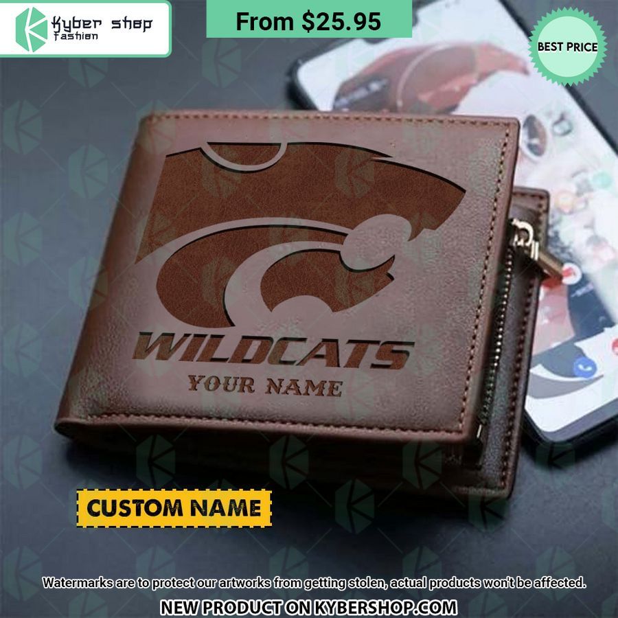 kansas state wildcats custom leather wallet 1 401