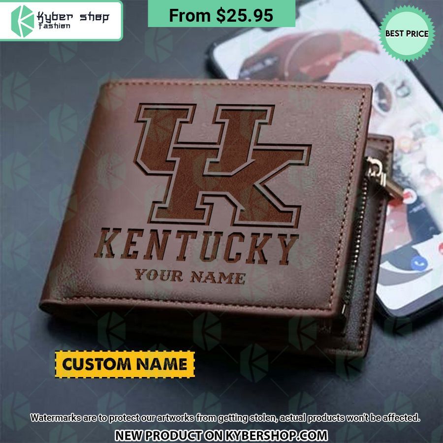 kentucky wildcats custom leather wallet 1 271
