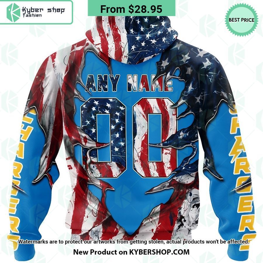 Los Angeles Chargers Demon Face US Flag Hoodie 6 los angeles chargers demon face us flag hoodie 5