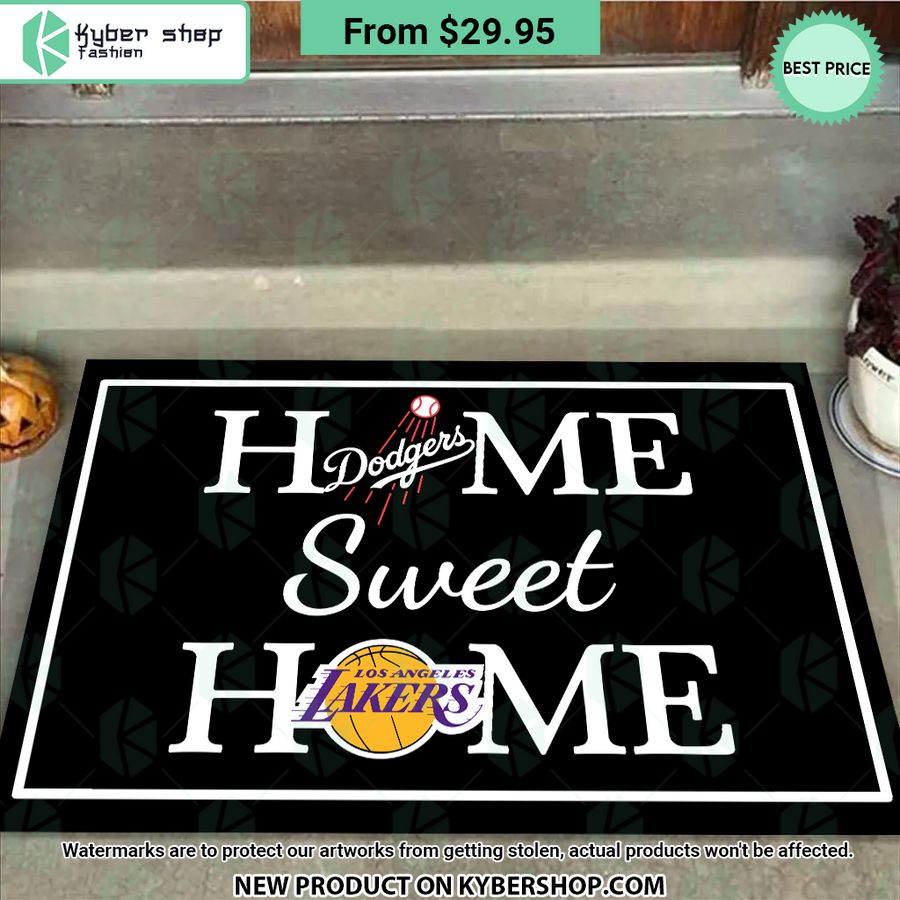 Los Angeles Dodgers Los Angeles Lakers Home Sweet Home Doormat 1 984 Jpg