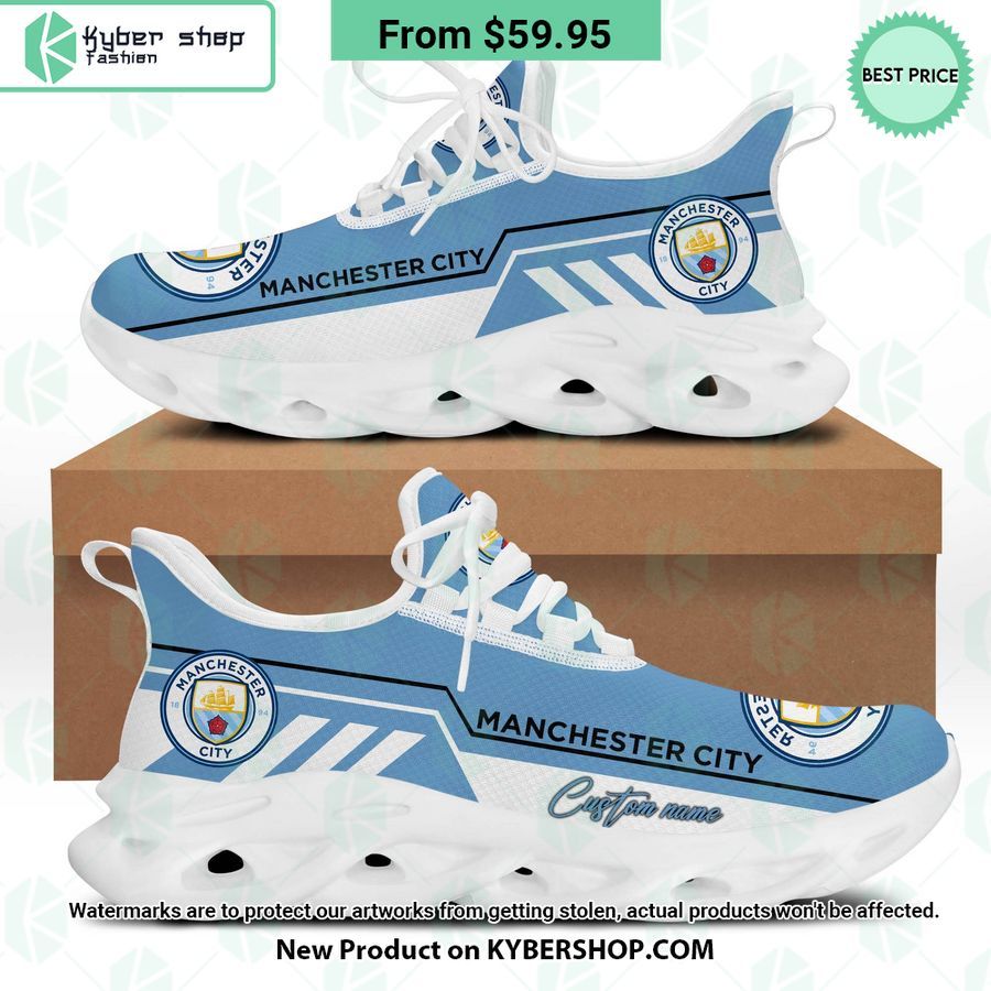 Manchester City Champions CUSTOM Max Soul Shoes Best couple on earth