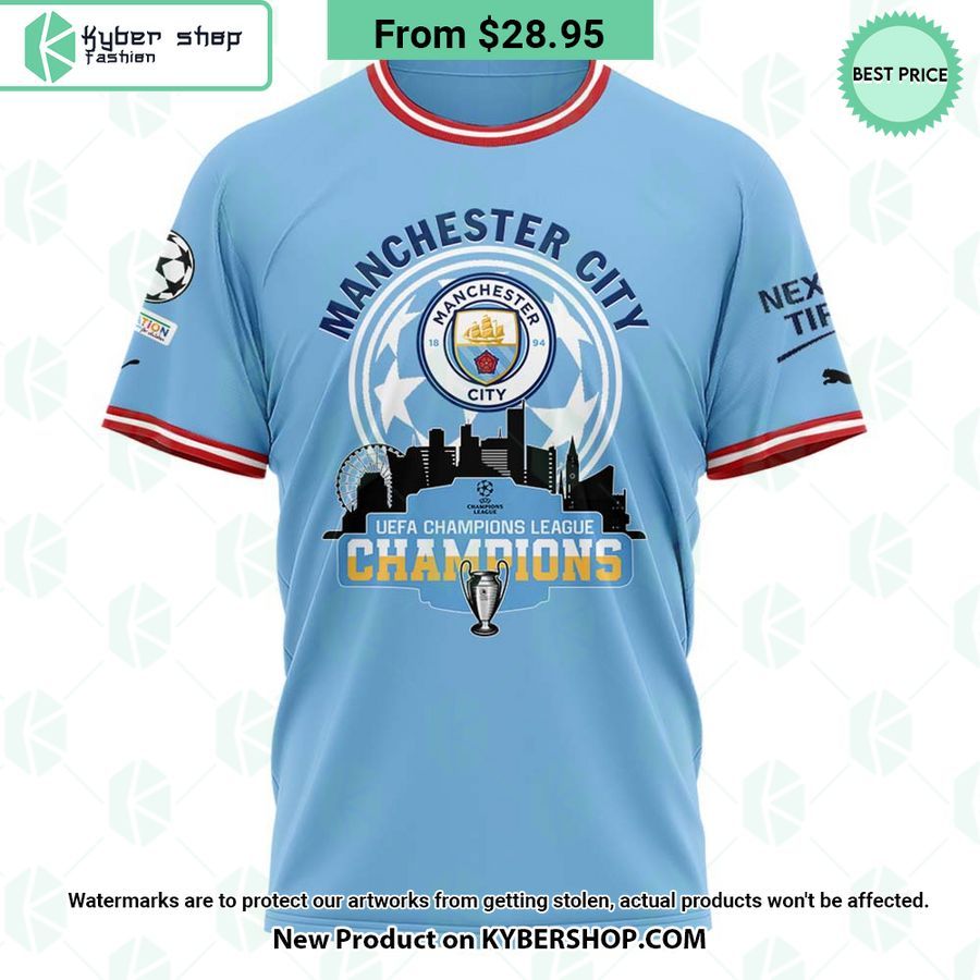 Manchester City Uefa Champions League Custom T Shirt 2 652