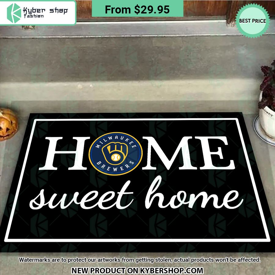 Milwaukee Brewers Home Sweet Home Doormat Good one dear