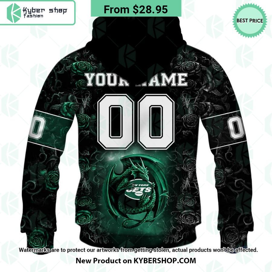 New York Jets Dragon Rose Hoodie 5 new york jets dragon rose custom hoodie 5 877