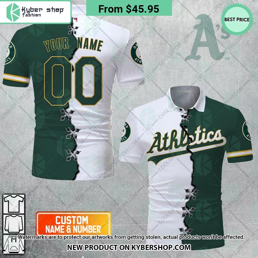 Oakland Athletics Mix Home Away Jersey CUSTOM Polo Shirt 4 oakland athletics mix home away jersey custom polo shirt 4 640