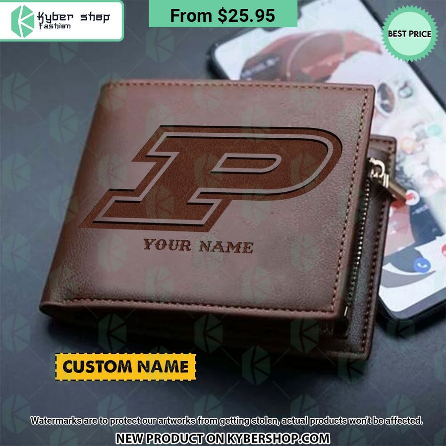 purdue boilermakers custom leather wallet 1 820
