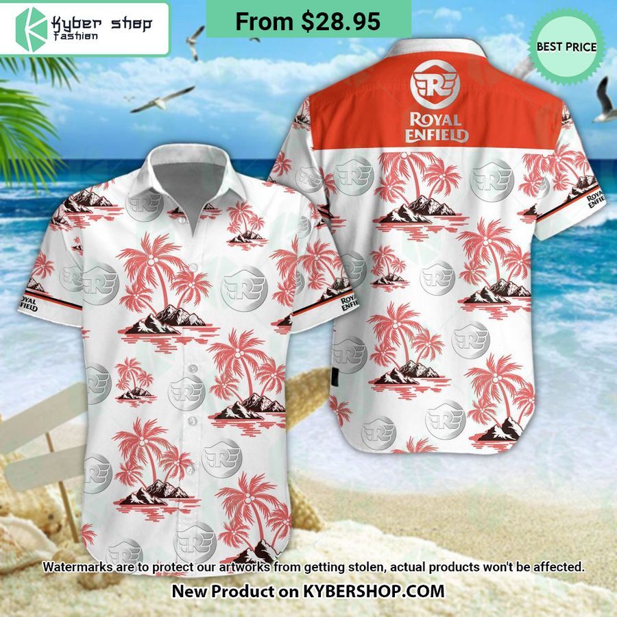 Royal Enfield Hawaiian Shirt Shorts Elegant and sober Pic