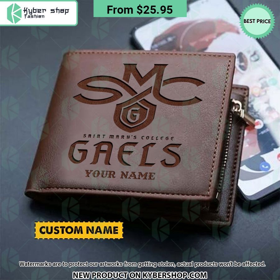 saint marys gaels custom leather wallet 1 698