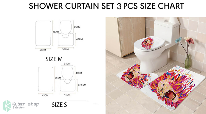 Shower Curtains 3 Size Chart Kybershop