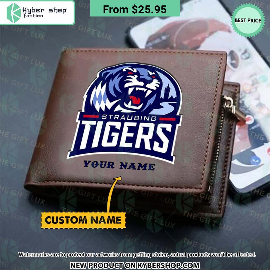 straubing tigers custom leather wallet 1 277