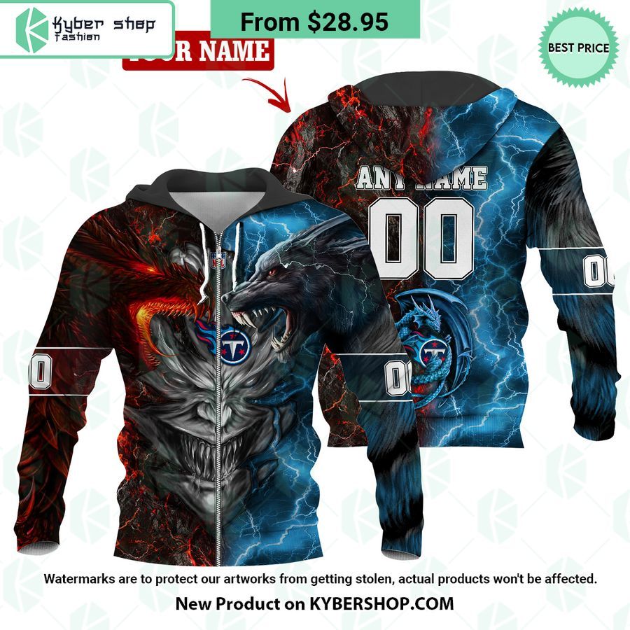 tennessee titans demon face wolf dragon custom hoodie 1 89