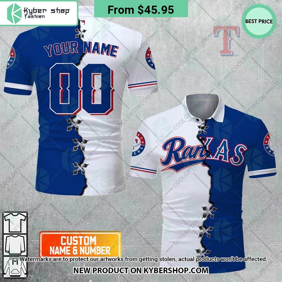 Texas Rangers Mix Home Away Jersey CUSTOM Polo Shirt 4 texas rangers mix home away jersey custom polo shirt 4 130